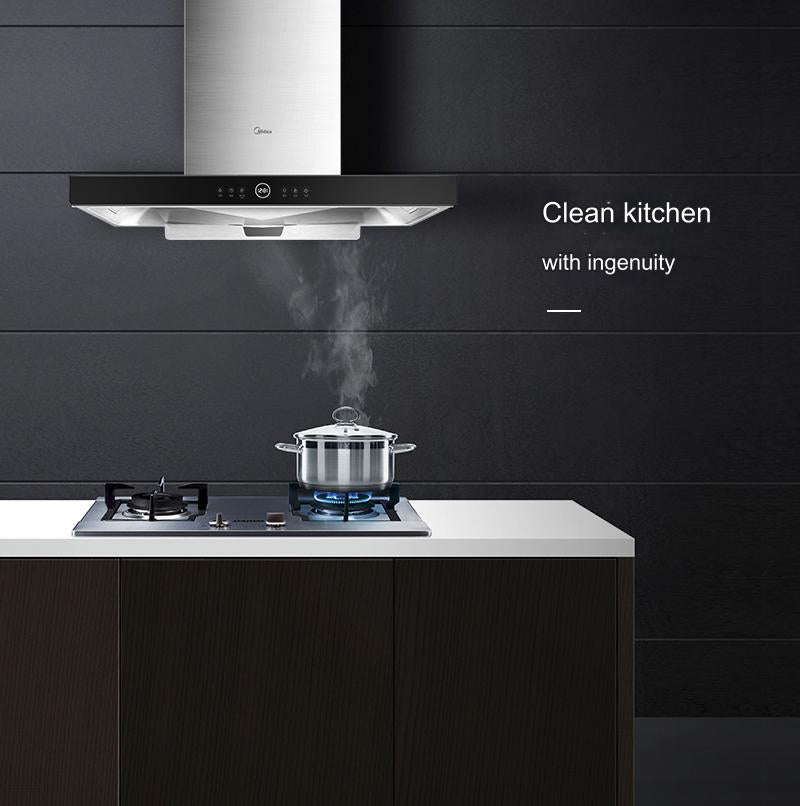 Midea Canopy Self Cleaning Rangehood Black 90cm MHAT90S