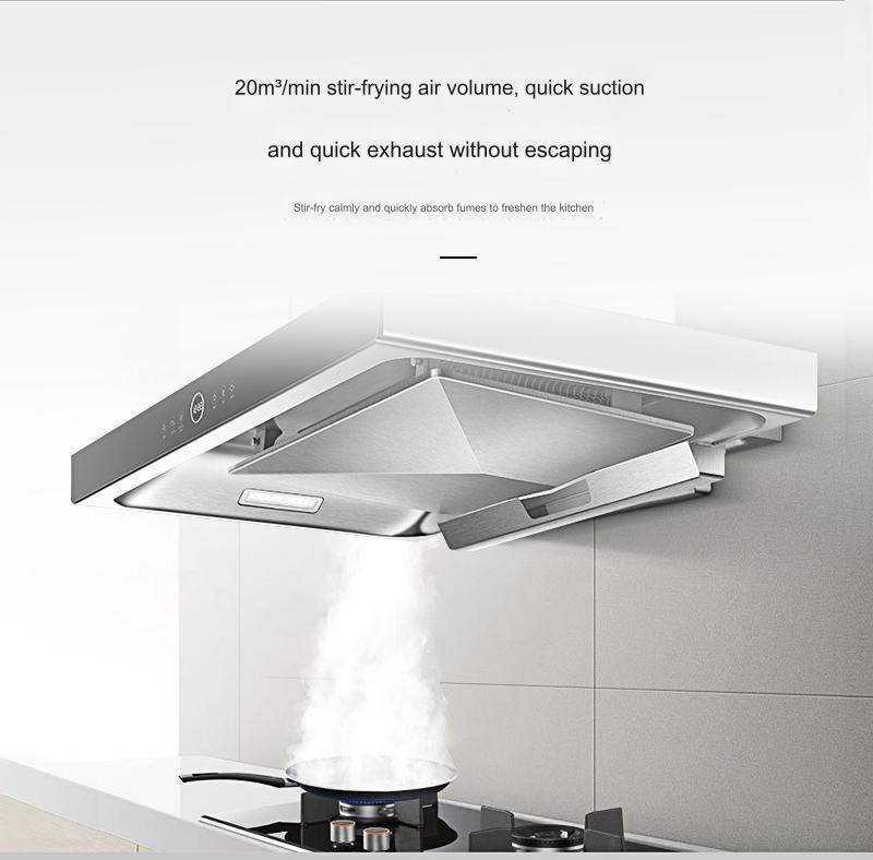 Midea Canopy Self Cleaning Rangehood Black 90cm MHAT90S