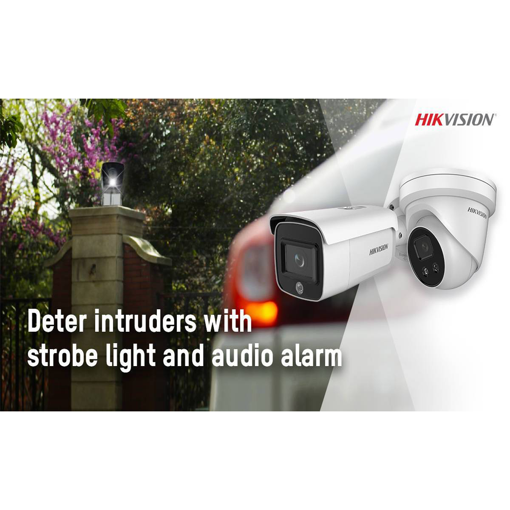 Hikvision IU/ ISU-SL Series Turret Network Camera 6MP/ 8MP + MIC/ Siren + Strobe