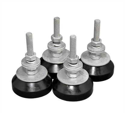 Galvanised Adjustable Anti-Vibration Rubber Mountings Feet M10*65mm- 1 Pack(4pcs)