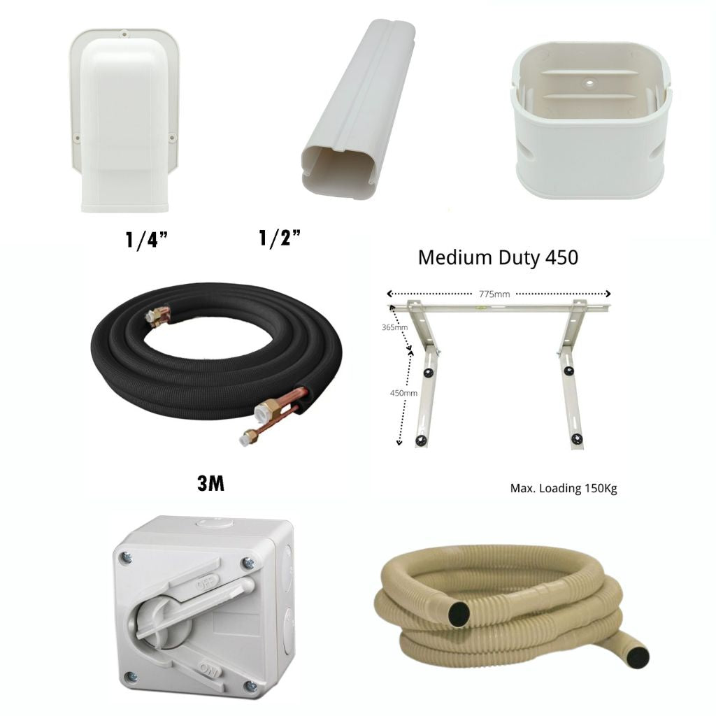 Air Conditioning First Floor Installation Kit Bundle-1/4''1/2''