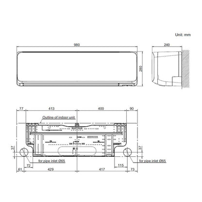 7.1kW | Fujitsu | Lifestyle Next Range Series | Split System