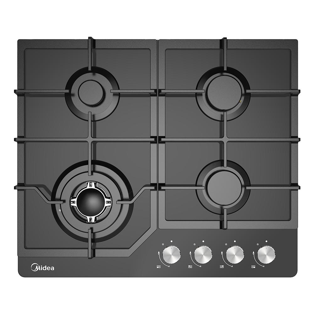 Midea Gas Cooktop Glass Hob 60cm Black MCG601GBL - Star Sparky Direct