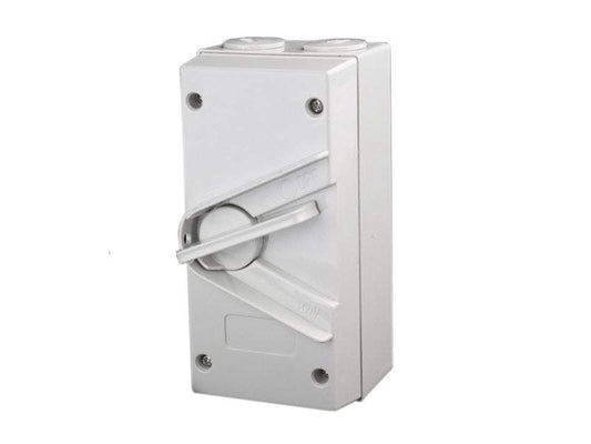 3 Pole 20A Weatherproof Isolator Switch - Star Sparky Direct